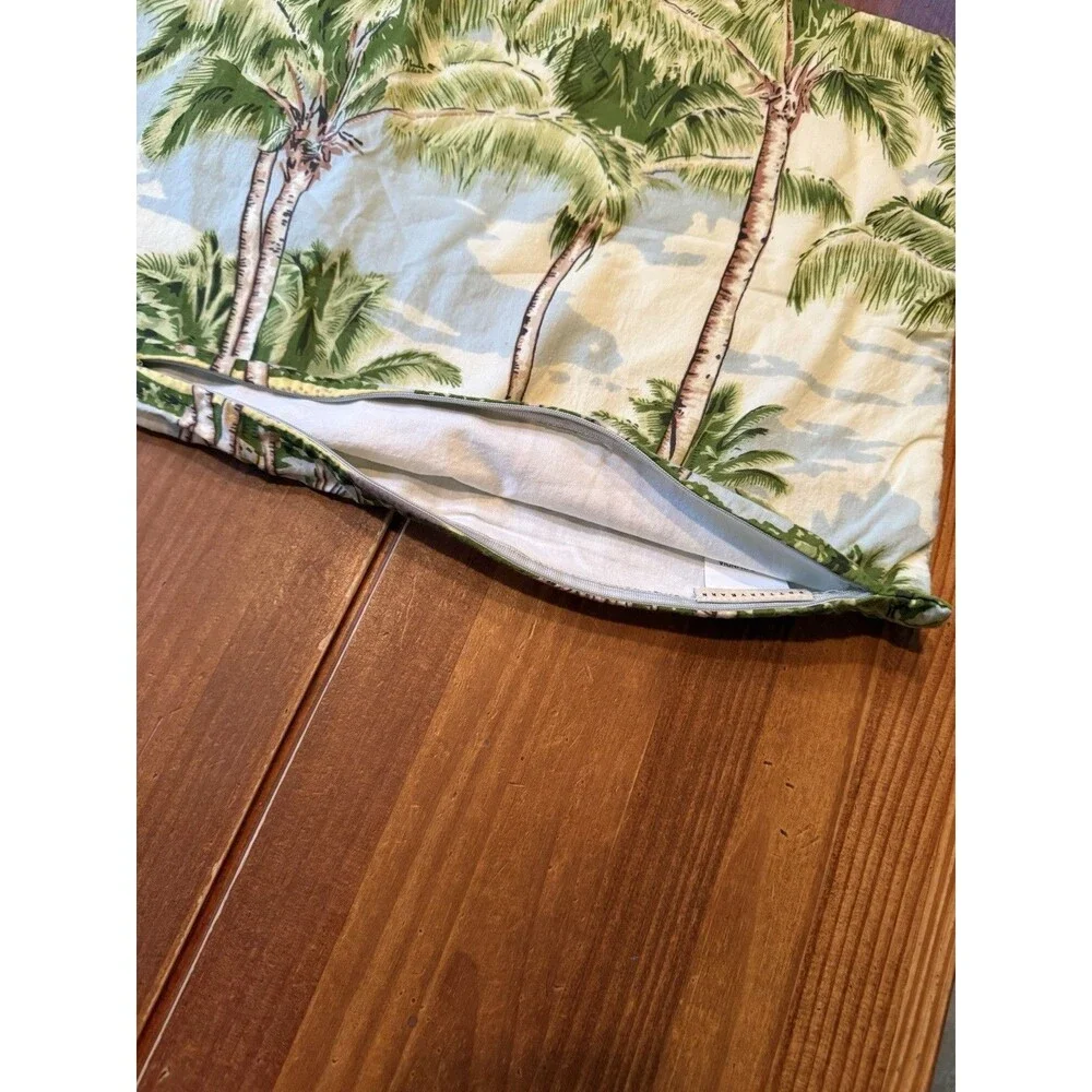 Pottery Barn Tropical Bolster Pillow Cover 16x26 100% Cotton